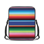 Ethnic Mexican Serape Pattern Print Rectangular Crossbody Bag