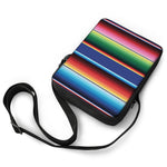 Ethnic Mexican Serape Pattern Print Rectangular Crossbody Bag