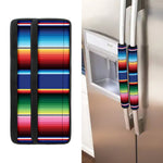 Ethnic Mexican Serape Pattern Print Refrigerator Handle Covers
