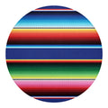 Ethnic Mexican Serape Pattern Print Round Blanket