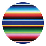 Ethnic Mexican Serape Pattern Print Round Blanket