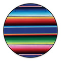 Ethnic Mexican Serape Pattern Print Round Floor Mat