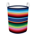 Ethnic Mexican Serape Pattern Print Round Laundry Basket
