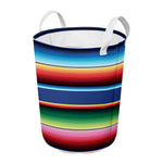 Ethnic Mexican Serape Pattern Print Round Laundry Basket