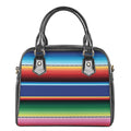 Ethnic Mexican Serape Pattern Print Shoulder Handbag