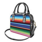 Ethnic Mexican Serape Pattern Print Shoulder Handbag