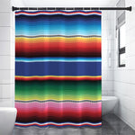 Ethnic Mexican Serape Pattern Print Shower Curtain