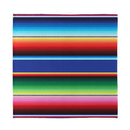 Ethnic Mexican Serape Pattern Print Silk Bandana