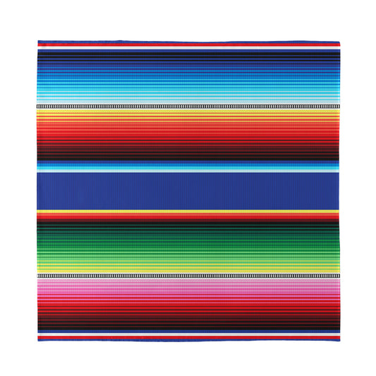 Ethnic Mexican Serape Pattern Print Silk Bandana