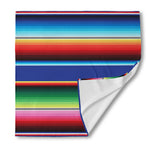Ethnic Mexican Serape Pattern Print Silk Bandana