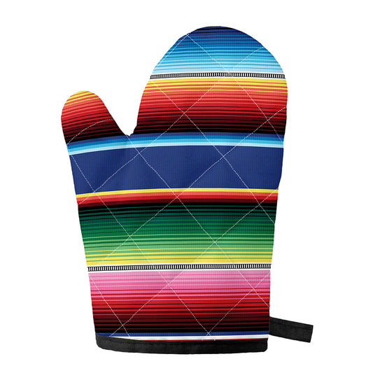 Ethnic Mexican Serape Pattern Print Single Oven Mitt