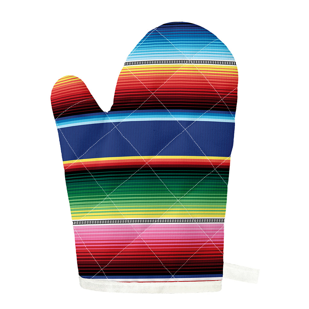 Ethnic Mexican Serape Pattern Print Single Oven Mitt