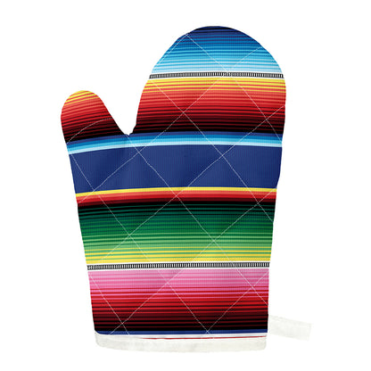Ethnic Mexican Serape Pattern Print Single Oven Mitt