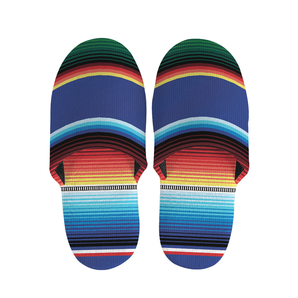 Ethnic Mexican Serape Pattern Print Slippers