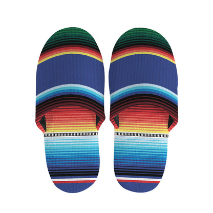 Ethnic Mexican Serape Pattern Print Slippers