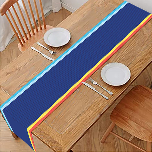 Ethnic Mexican Serape Pattern Print Table Runner