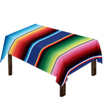 Ethnic Mexican Serape Pattern Print Tablecloth