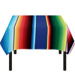 Ethnic Mexican Serape Pattern Print Tablecloth
