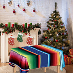 Ethnic Mexican Serape Pattern Print Tablecloth