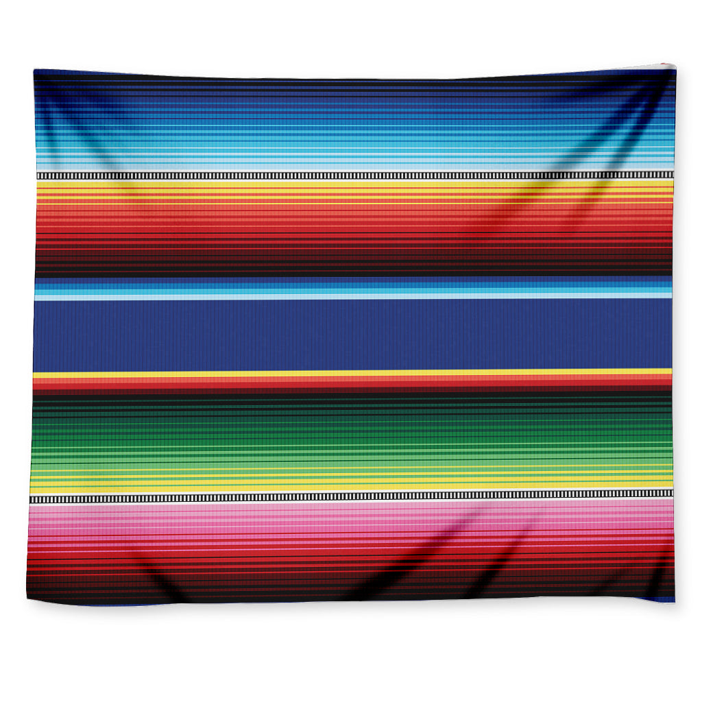 Ethnic Mexican Serape Pattern Print Tapestry