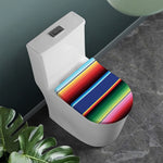 Ethnic Mexican Serape Pattern Print Toilet Lid Cover