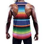 Ethnic Mexican Serape Pattern Print Training Tank Top