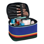 Ethnic Mexican Serape Pattern Print Travel Makeup Bag