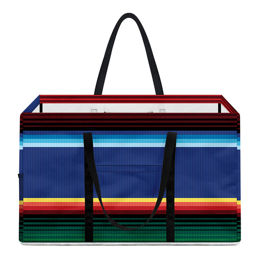 Ethnic Mexican Serape Pattern Print Utility Tote Bag