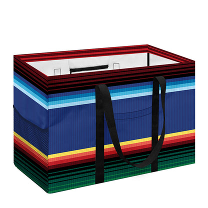 Ethnic Mexican Serape Pattern Print Utility Tote Bag
