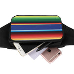 Ethnic Mexican Serape Pattern Print Waist Bag