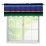 Ethnic Mexican Serape Pattern Print Window Valance