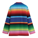 Ethnic Mexican Serape Pattern Print Women's Blazer