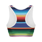 Ethnic Mexican Serape Pattern Print Women's Sports Bra