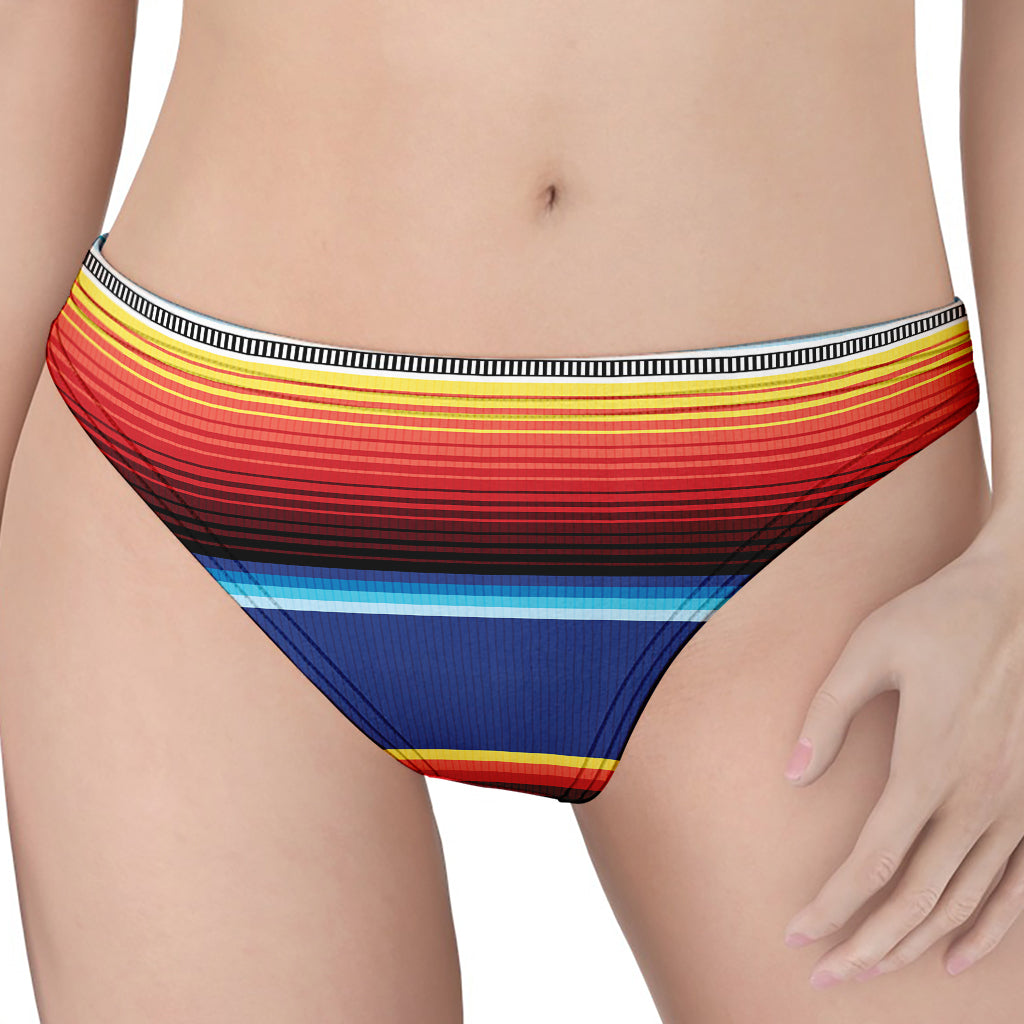 Ethnic Mexican Serape Pattern Print Women's Thong