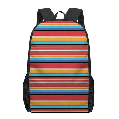 Ethnic Mexican Woven Pattern Print 17 Inch Backpack