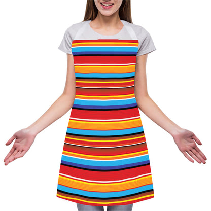 Ethnic Mexican Woven Pattern Print Adjustable Apron