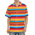 Ethnic Mexican Woven Pattern Print Aloha Shirt