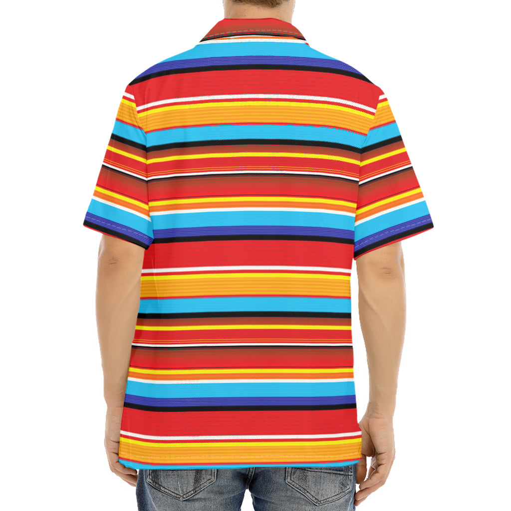 Ethnic Mexican Woven Pattern Print Aloha Shirt