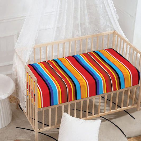Ethnic Mexican Woven Pattern Print Baby Crib Sheet