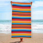 Ethnic Mexican Woven Pattern Print Beach Towel