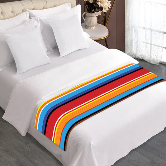 Ethnic Mexican Woven Pattern Print Bed Runner
