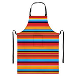 Ethnic Mexican Woven Pattern Print Bib Apron With Pocket