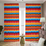 Ethnic Mexican Woven Pattern Print Blackout Pencil Pleat Curtains