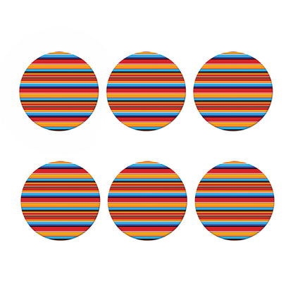 Ethnic Mexican Woven Pattern Print Coaster Set