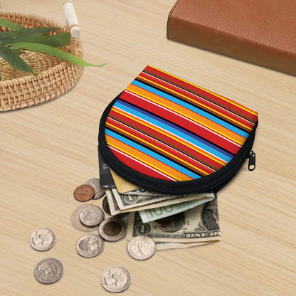 Ethnic Mexican Woven Pattern Print Coin Purse