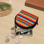 Ethnic Mexican Woven Pattern Print Coin Purse
