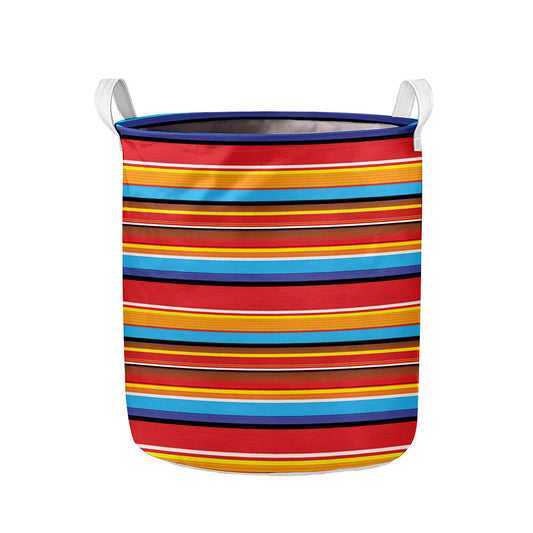 Ethnic Mexican Woven Pattern Print Collapsible Laundry Basket