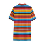 Ethnic Mexican Woven Pattern Print Cotton Hawaiian Shirt