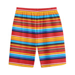 Ethnic Mexican Woven Pattern Print Cotton Shorts
