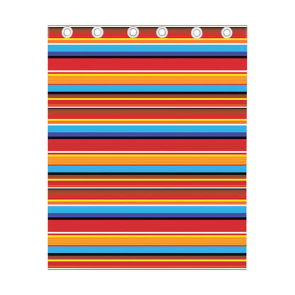 Ethnic Mexican Woven Pattern Print Curtain